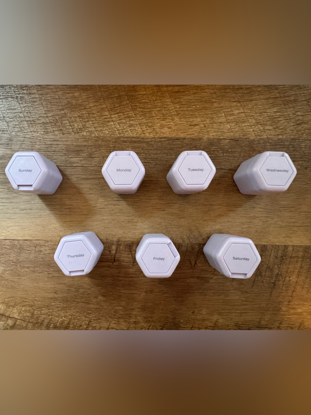 Cadence Weekly Hexagon Organizer Set - Light Purple